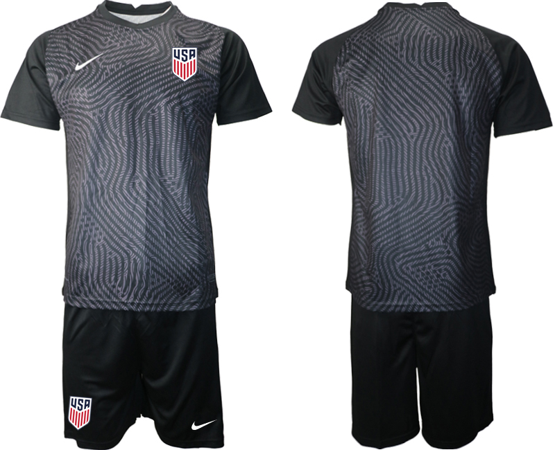 Men 2020-2021 Season National team United States goalkeeper black Soccer Jersey->united states jersey->Soccer Country Jersey